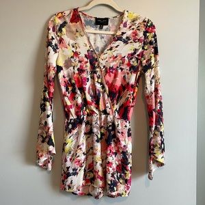 Long Sleeve Floral Romper